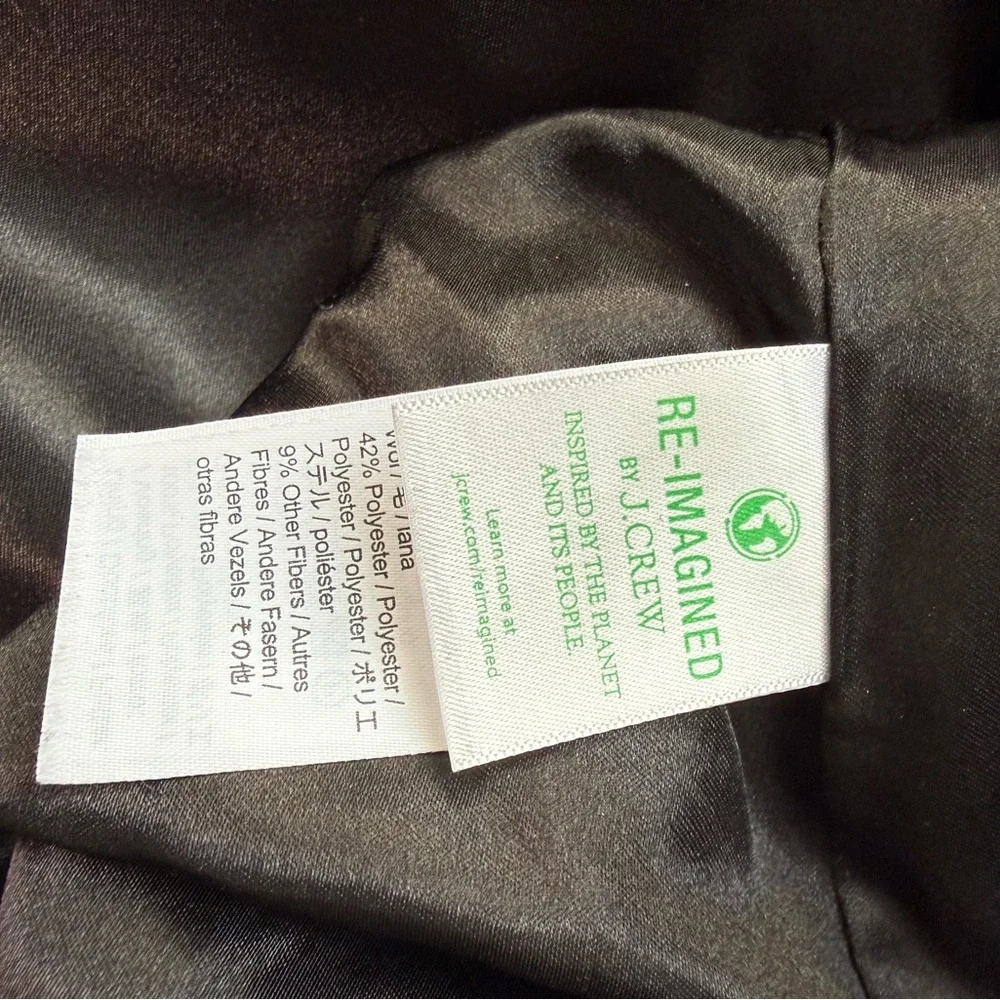 JCREW Factory LADY DAY  Black Women's Coat - Picture 6 of 9